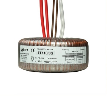 TT110 / 8 / S тороидальный сетевой трансформатор Sizei