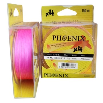Phoenix плетений X4 круглий рожевий 0,04-150m