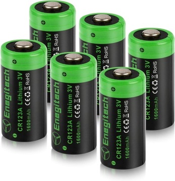 Enegitech CR123A литиевая батарея 3 в 6 шт.