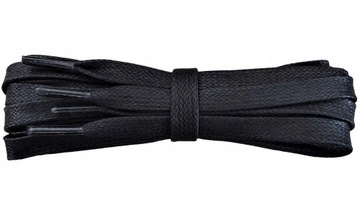 G13-29 черные плоские вощеные шнурки 100 см +
