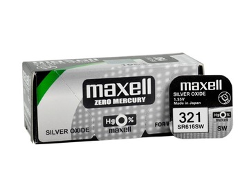 Серебряная батарея MAXELL SR616SW / 321 бумажная коробка10шт