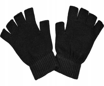 Рукавички без пальців чоловічі зимові теплі бавовняні чорні