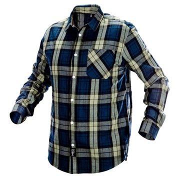 Фланелевая рубашка темно-синего / оливкового / черного цвета XXL