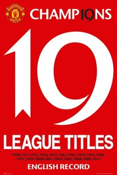 Манчестер Юнайтед 19 Titles плакат 61x91, 5 см