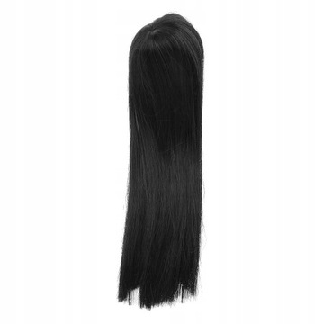Чорне довге повне пряме волосся для 1/4 BJD