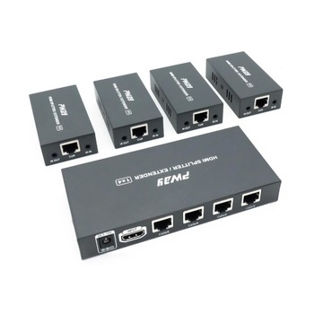 HDMI СПЛИТТЕР СПЛИТТЕР УДЛИНИТЕЛЬ 1X4 CAT6 60M