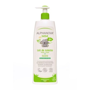 Alphanova Bebe, органическое молочко с маслом для мытья младенцев, 500 мл