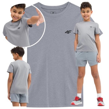 футболка для хлопчиків Дитяча футболка 4F бавовна спортивна r 158