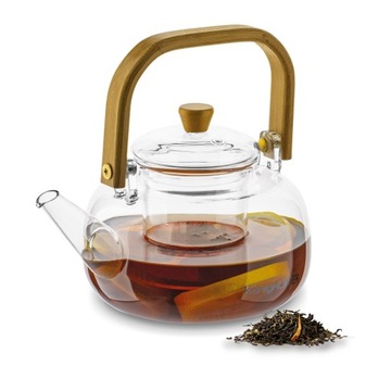 Термостойкий чайник с заваркой для фруктового чая с травами 0,9 л