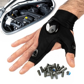2X перчатки мастерские перчатки с светодиодный фонарик с подсветкой светодиодный светильник
