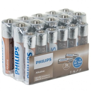 Щелочная батарея Philips 16 шт.
