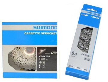 Комплект 9rz Shimano Deore XT CS-M770 11-32 + CN-HG93