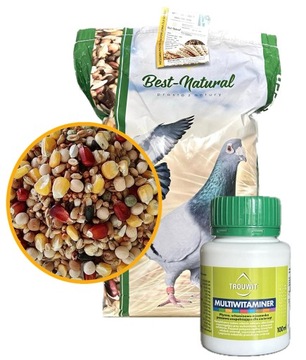 Супер набор корма для голубей BEST NATURAL Season Blend 25 + витамины