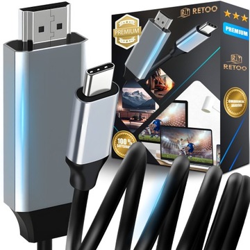 Кабель шнур адаптер USB-C 3,1 тип C к HDMI 4K MHL 200 см