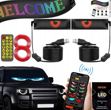 2шт DIY автомобіля лампа 173 * 70мм диявольські очі Світлодіодний світло управління