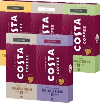 Кава для NESPRESSO Costa набір з 50 капсул