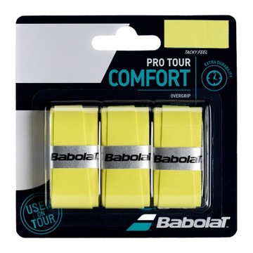 Обгортки для тенісних ракеток Babolat Pro Tour 3 шт. жовтий
