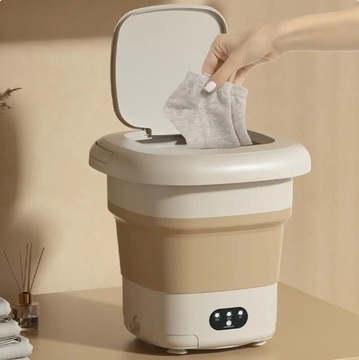 Мини-стиральная машина для кемпинга, складная (с корзиной и сливом )