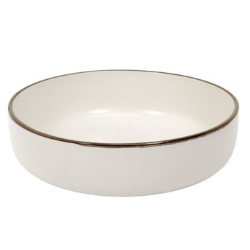 Керамическая тарелка для супа Умань Белая