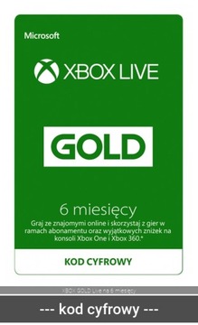 Xbox Live Gold / Xbox Game Pass Core 6 місяців