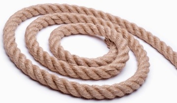 Веревка из джута, натуральная декоративная парусная веревка 16 мм 50 м