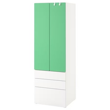 IKEA SMASTAD PLATSA шафа 60x42x181cm білий / зелений