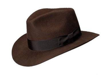 Мужская шляпа Fedora шерстяной коричневый Индиана Джонс WITLEATHER джемперы 61