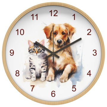 Настінні годинники кошеня і собака для дитини не цокають
