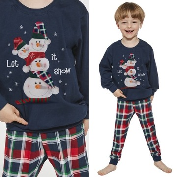 Пижама для мальчиков CORNETTE 966 Snowman 2 146/152 темно-синий