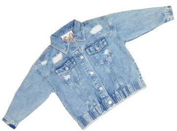 Весняна джинсова куртка для дівчаток р. 122/128 см