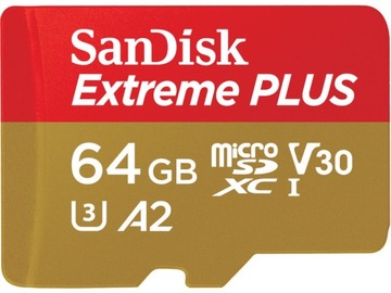 Карта памяти SANDISK microSDXC 64GB Extreme Plus