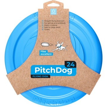 Игрушка PitchDog, летающий диск, 24 см, голубой