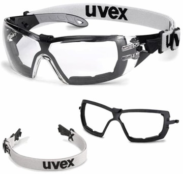 Okulary OCHRONNE + uszczelka + gumka - UVEX