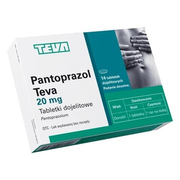 Пантопразол Тева 20 мг x 14 табл. ПЕЧІЯ РЕФЛЮКС