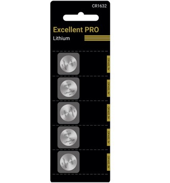 5 × сильна батарея CR1632 Lithium EXCELLENT PRO 3V для ваг годин і т. д.