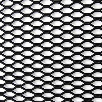 Сетка бампера алюминиевая Черная Камея 12 x 4 мм