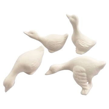 Гуси бисквитные гипсовые статуэтки пасхальное украшение 4 шт