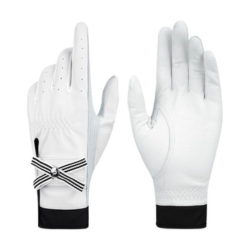1 пара жіночих рукавичок для гольфу з бантом