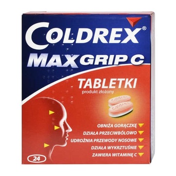 COLDREX MAXGRIP C ОБЕЗБОЛИВАЮЩЕЕ И ЖАРОПОНИЖАЮЩЕЕ 24 ТАБЛ.