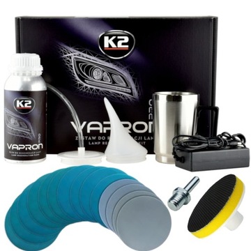K2 VAPRON чайник набор для восстановления фар лампы + водяная бумага