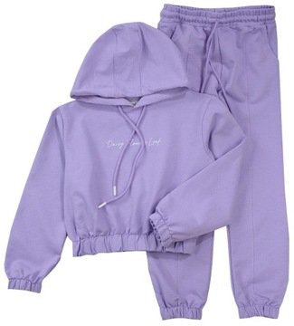 Спортивный костюм спортивный костюм для девочек толстовка с капюшоном брюки фиолетовый 116 H550U
