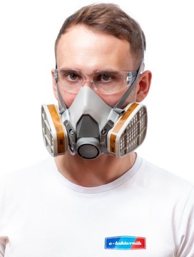 3M маска для обличчя 6300 розмір L вугільні фільтри 6051
