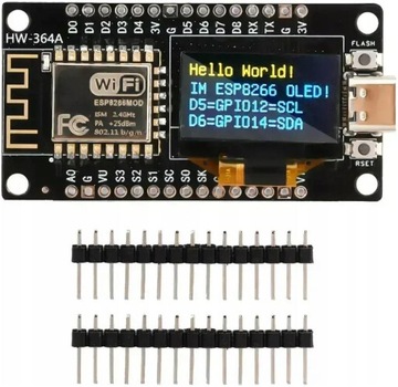 ESP8266 NodeMCU V3 OLED 0.96 128x64 с USB-C для Arduino IDE / MICROPYTHON