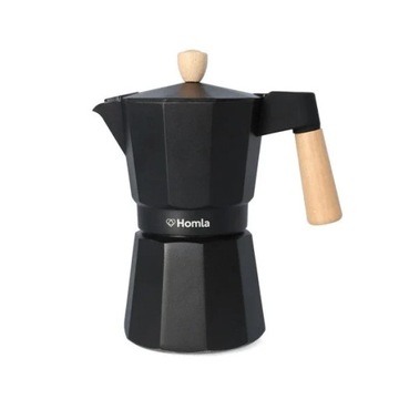 Кофе Mia MOKKA Black с деревянной ручкой 6 cup HOMLA