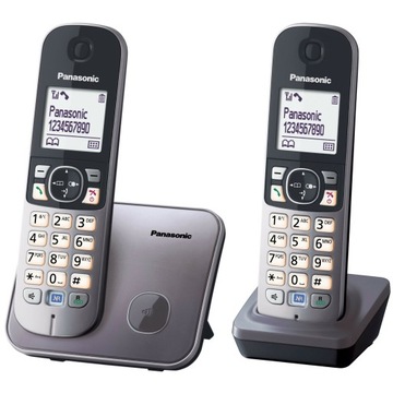 Стационарный беспроводной телефон DECT Panasonic KX-tg6812pdm серый