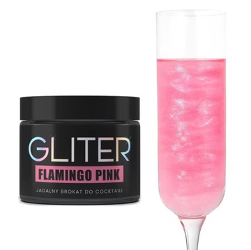 GLITER їстівний блиск порошок для напоїв фламінго рожевий-рожевий 10 г
