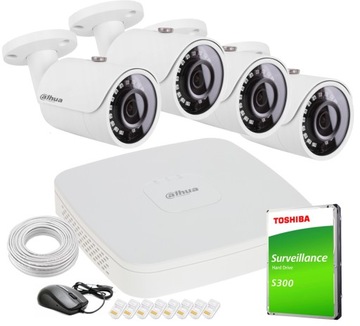Комплект відеоспостереження IP 4X 2MPX PoE Dahua