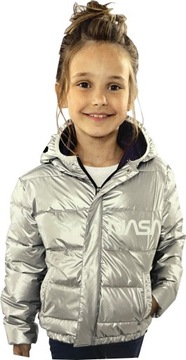 NASA куртка для девочек серебро 146/152
