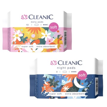 CLEANIC SOFT NIGHT & DAY гигиенические прокладки для женщин на день и ночь набор