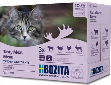 Bozita Pouch MultiBox Meat 1.02 kg Mix 12x85g